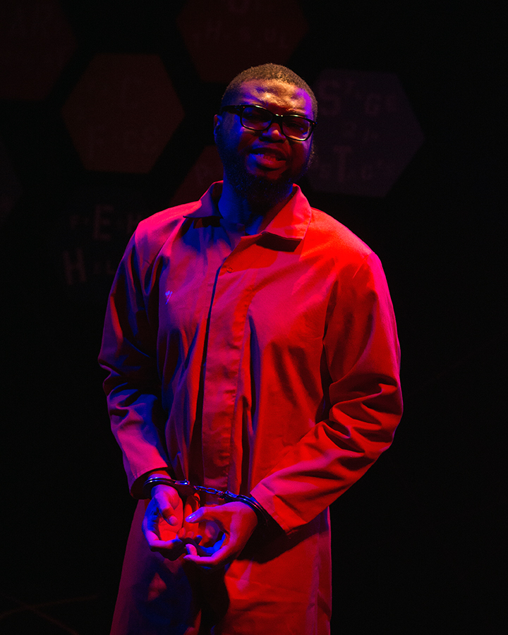 A student performer in the New Works Festival 2019.