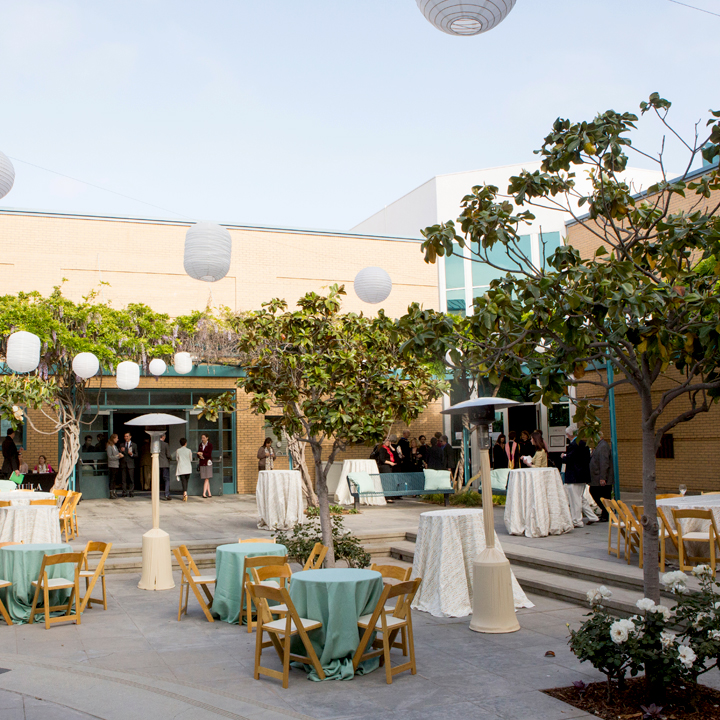 A picture of Dunning Courtyard during an event.