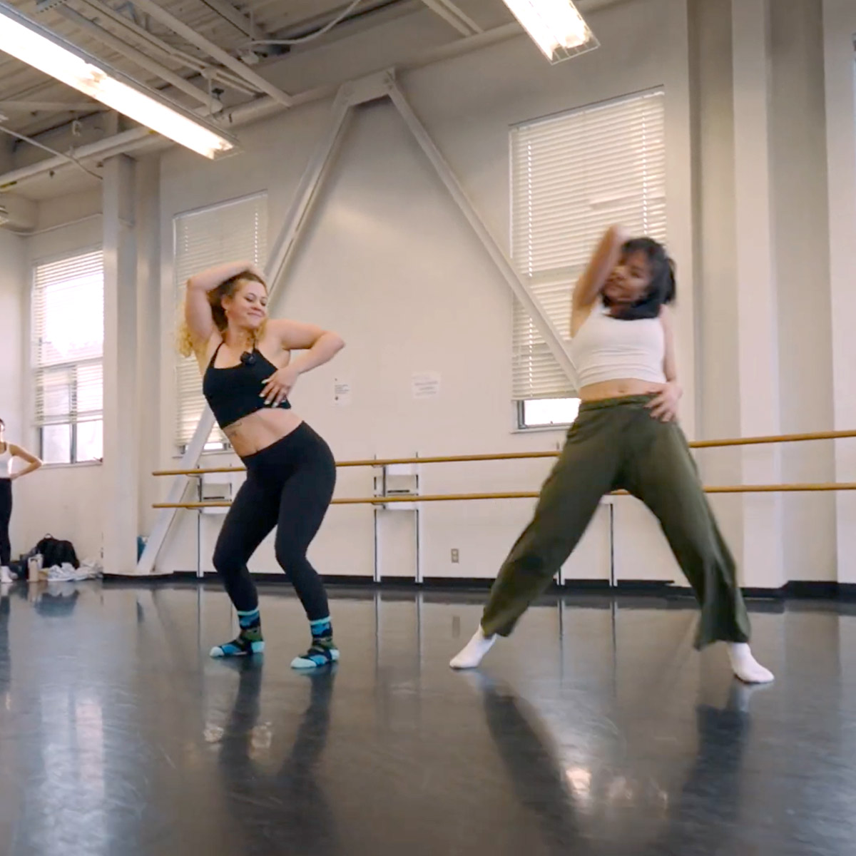 Two dancers performing a piece choreographed by Lauren Froderman.