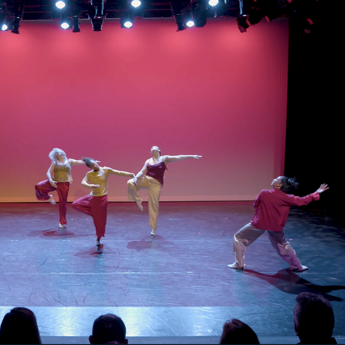 Dancers at the Senior Industry Showcase performing a piece by Bernard Brown.