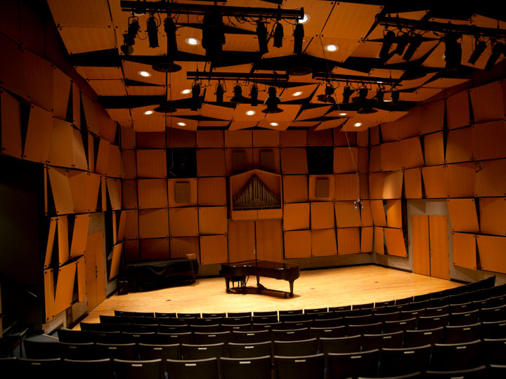 Interior view of Murphy Recital Hall.