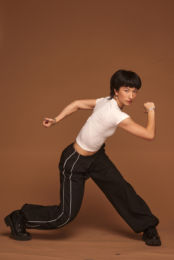 A young dancer posing