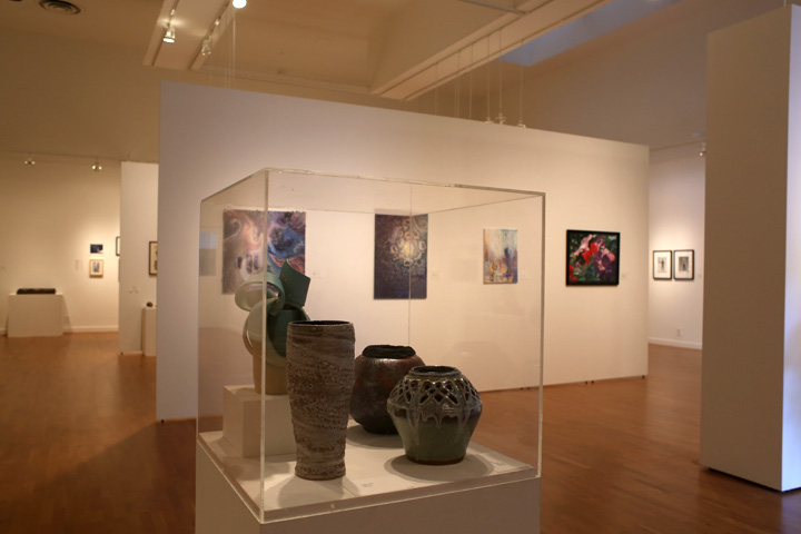 Artwork on display at the 30th Annual Juried Student Exhibition.