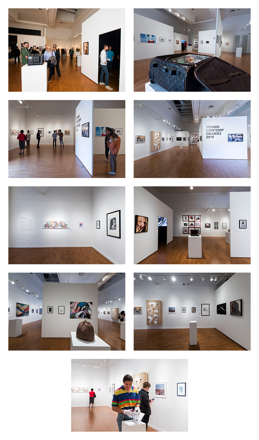 A series of images from the exhibition