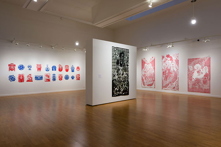 Various installation images in the gallery