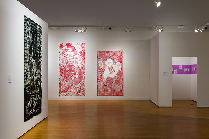 Various installation images in the gallery