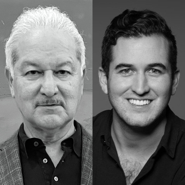 Black and white photos of Armando and Maximilíano Durón.