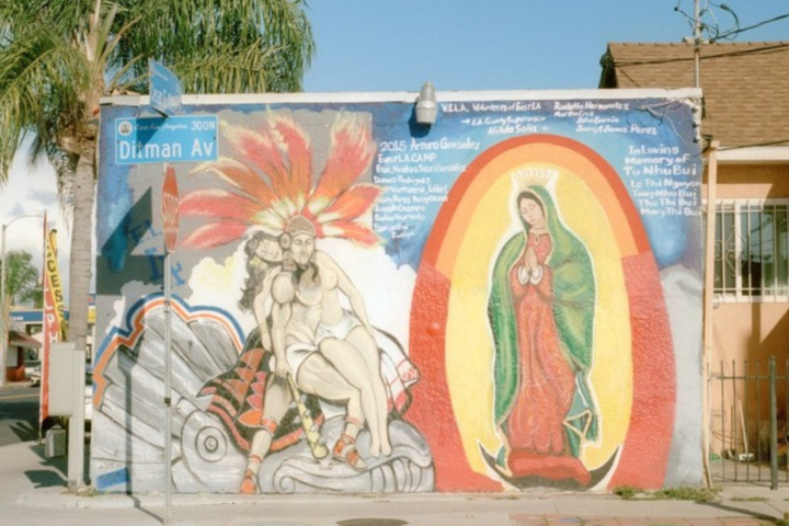 Photo of a mural in an LA neighborhood.