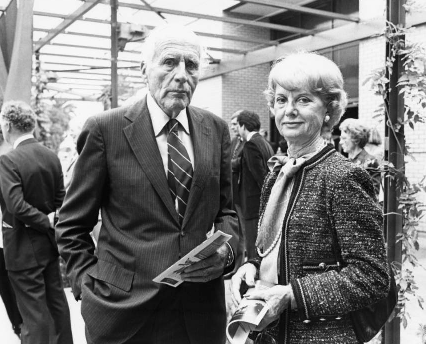 Walter and Francine Laband at the opening of the Laband Art Gallery, c.1984. Image courtesy of LMU Archives