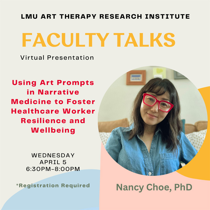 Promo image advertising Faculty Talks event featuring Nancy Choe.