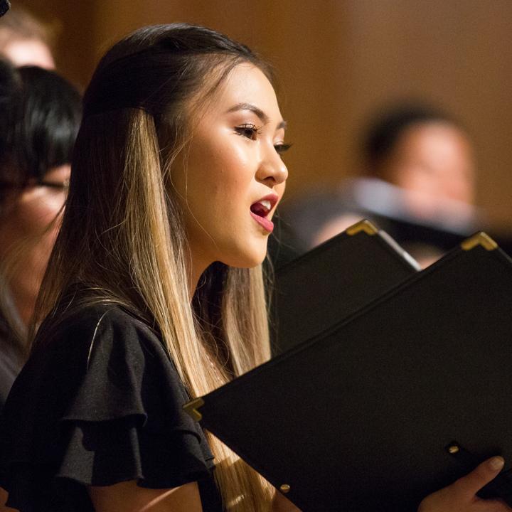Singer in a choir