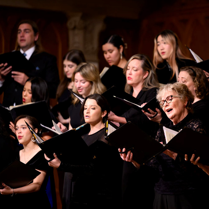 The LMU Concert Choir performing at the 2025 Gala Christmas Concert.