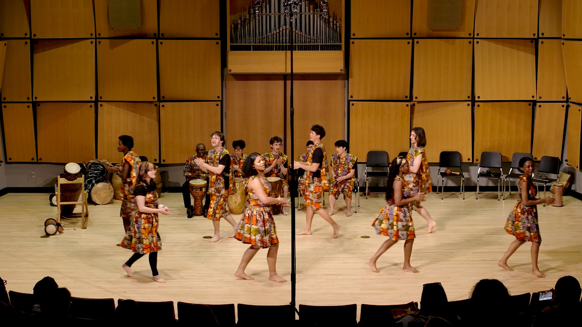 A kpatsa performance by the LMU African Music Ensemble.