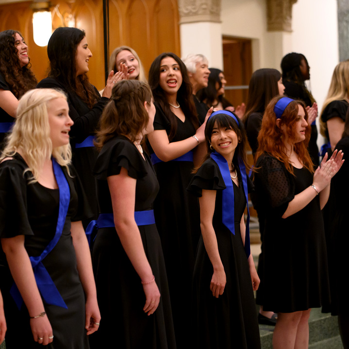 The Oriana Vocal Ensemble performing at the 2023 Spring Chorale.