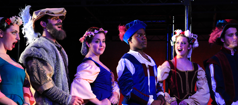 Group of performers in Kiss Me Kate.
