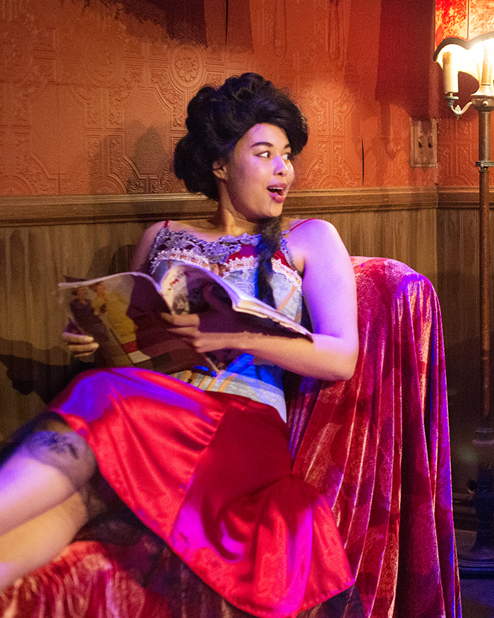 A student performer in Intimate Apparel