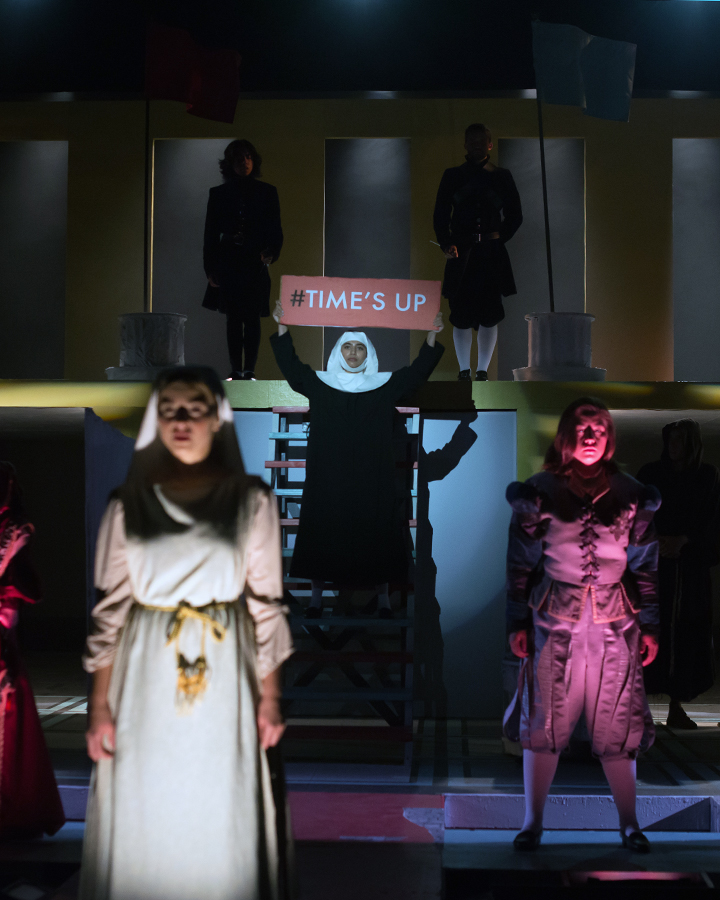 Students performing in Measure for Measure