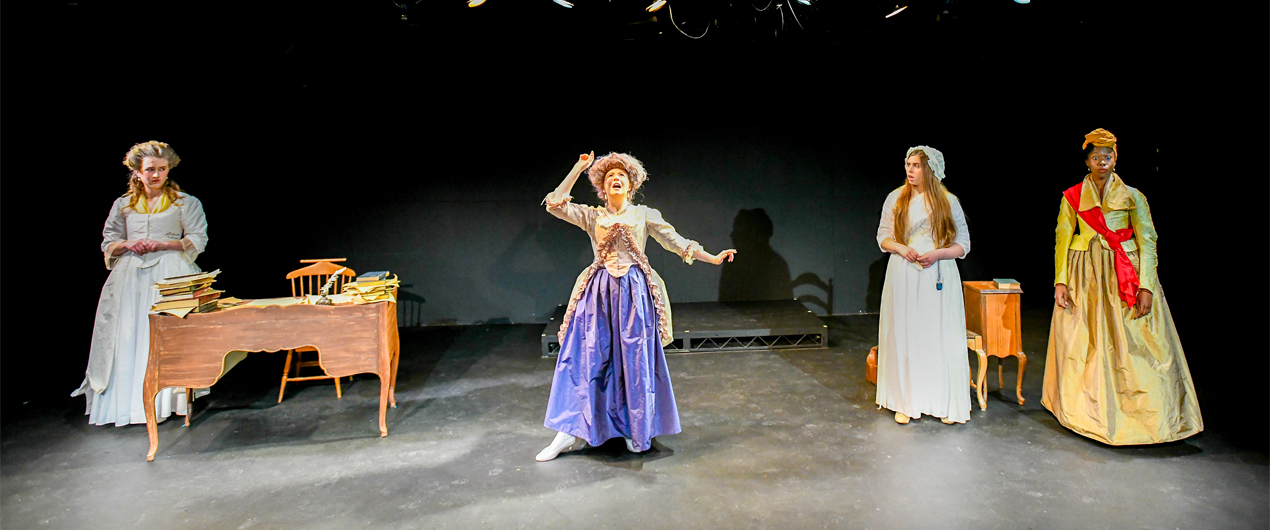 Four women from a scene in The Revolutionists.