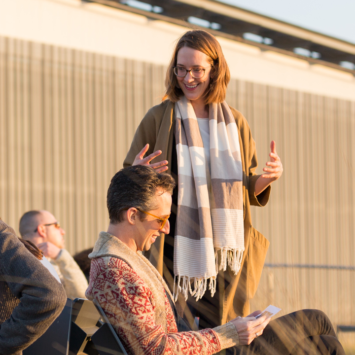 A MFAPP class meeting outdoors.
