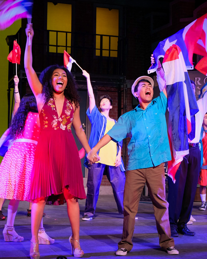Students performing in In The Heights.