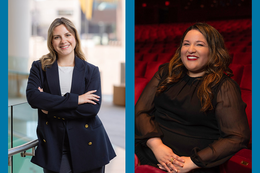 Two CFA interns at Segerstrom center